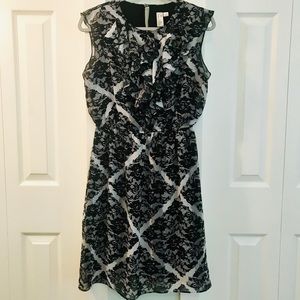 Sz8 Emma & Michele black and gray sleeveless dress